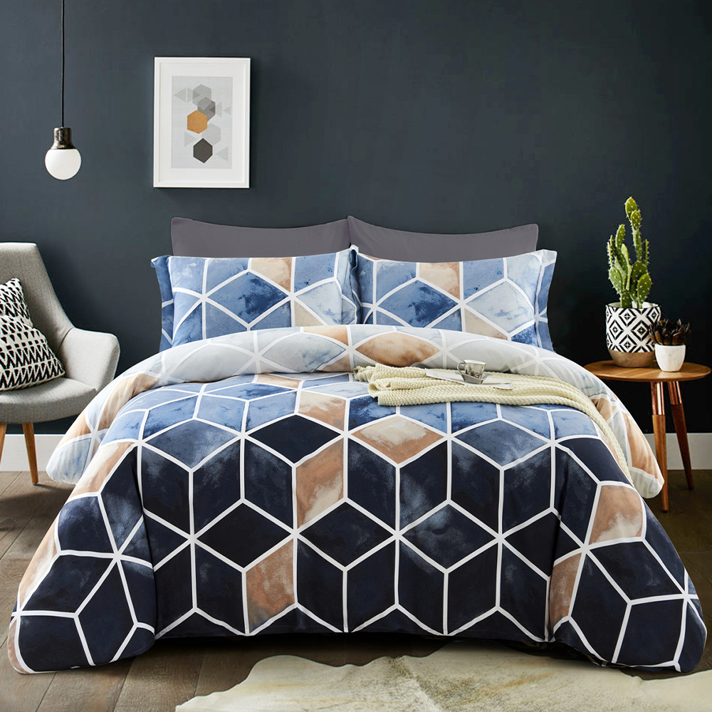 Navlaka za poplun Decay Geometric Printed Komplet navlaka za poplun Zbirka kompleta posteljine
