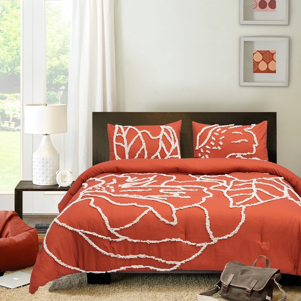 Harper Floral Tufted Chenille vez Navlaka za poplun Komplet navlaka za poplun Komplet posteljine