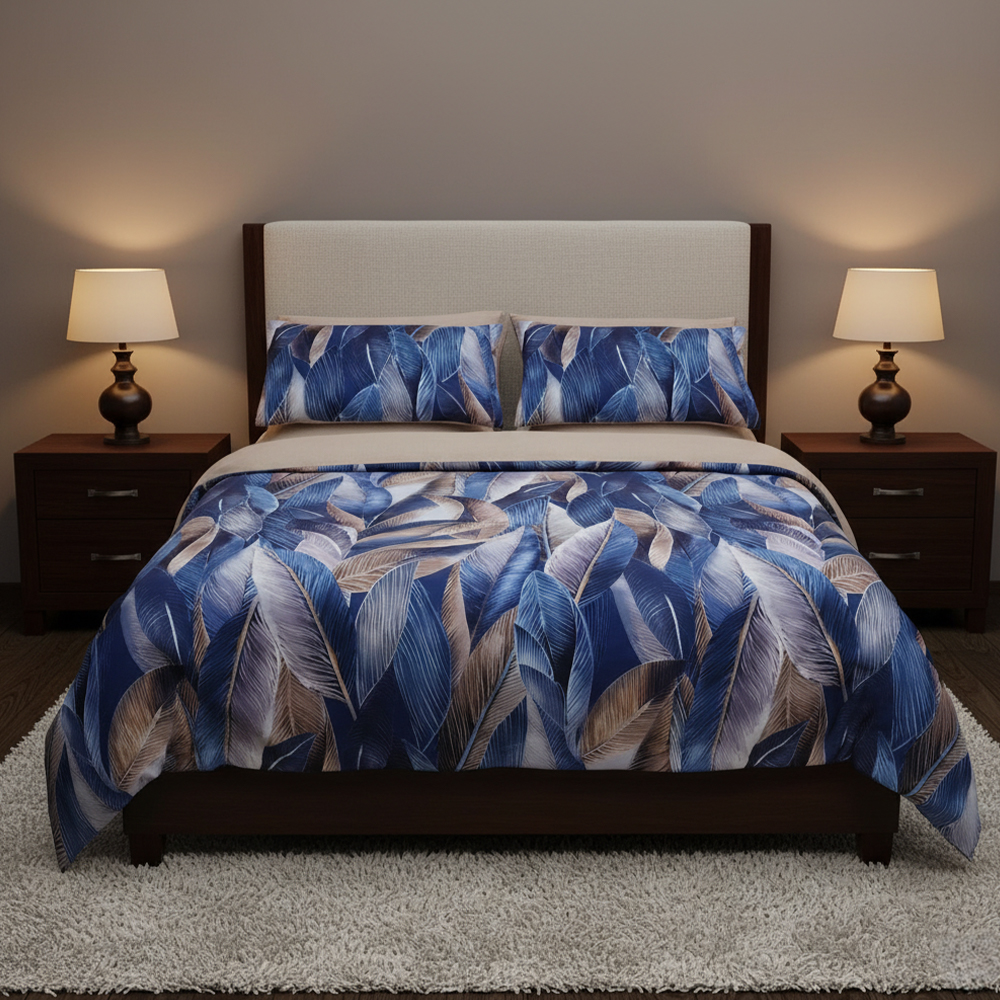 Oliver Botanical Painted Tropical Leaf Print Navlaka za poplun Set posteljine
